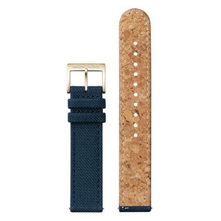Classic, 36 mm, Tiefseeblaue goldene Uhr, A660.30314.40SBQ,Blue Textil aus recyklierte PET Flaschen mit Korkfütterung