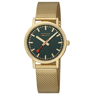 Classic, 36 mm, Waldgrüne goldene Edelstahluhr, A660.30314.60SBM, Frontansicht