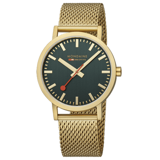 Classic, 40 mm, Waldgrüne goldene Edelstahluhr, A660.30360.60SBM, Frontansicht