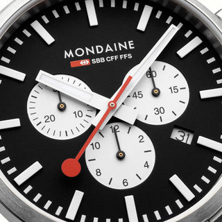 Neo, Schwarzes Veganes Traubenleder, 41 mm , Ziffernblatt
