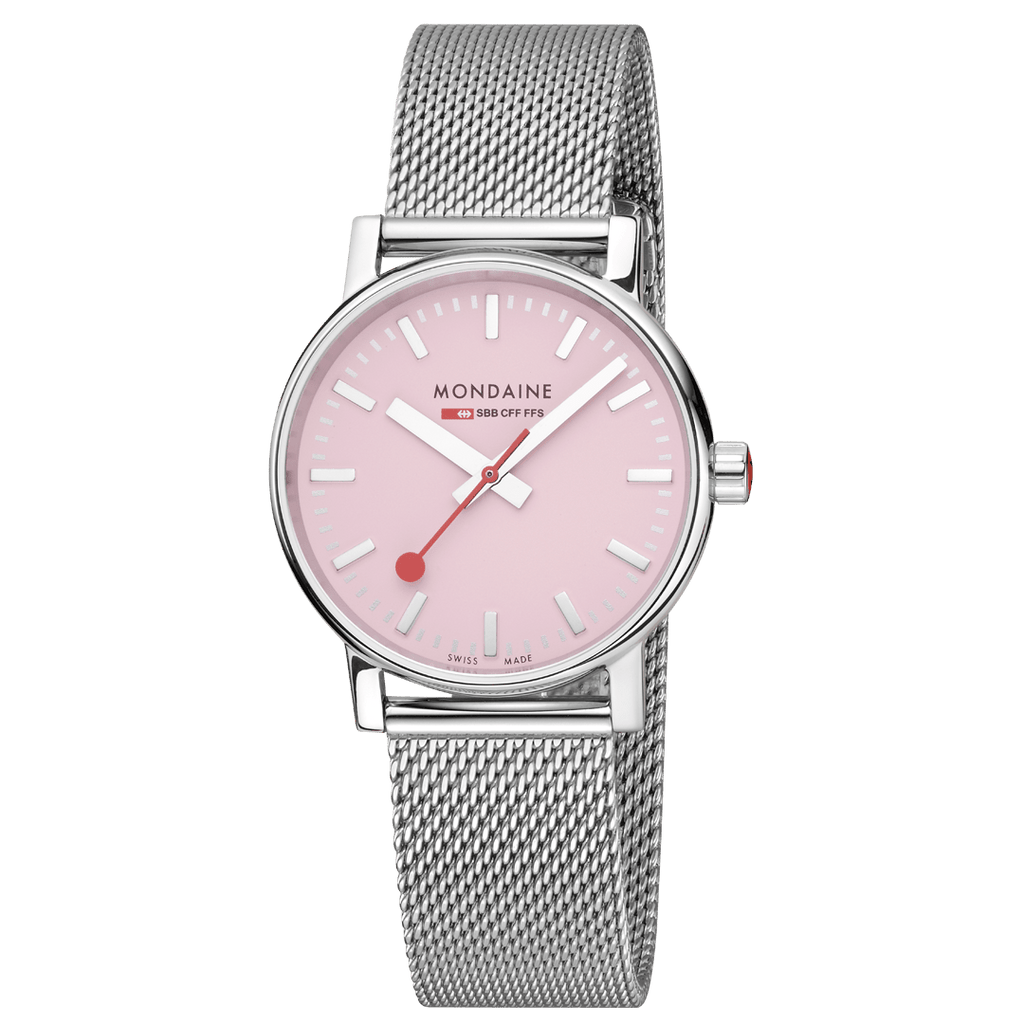 evo2, Edelstahl, 35 mm – Mondaine Europe