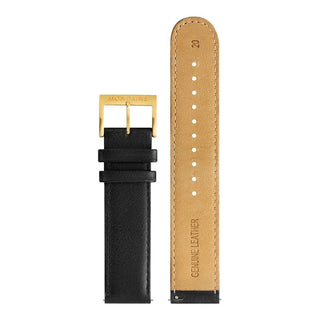 Schwarzes Echtleder Armband, 20mm, FEM.3120.20R.1.K