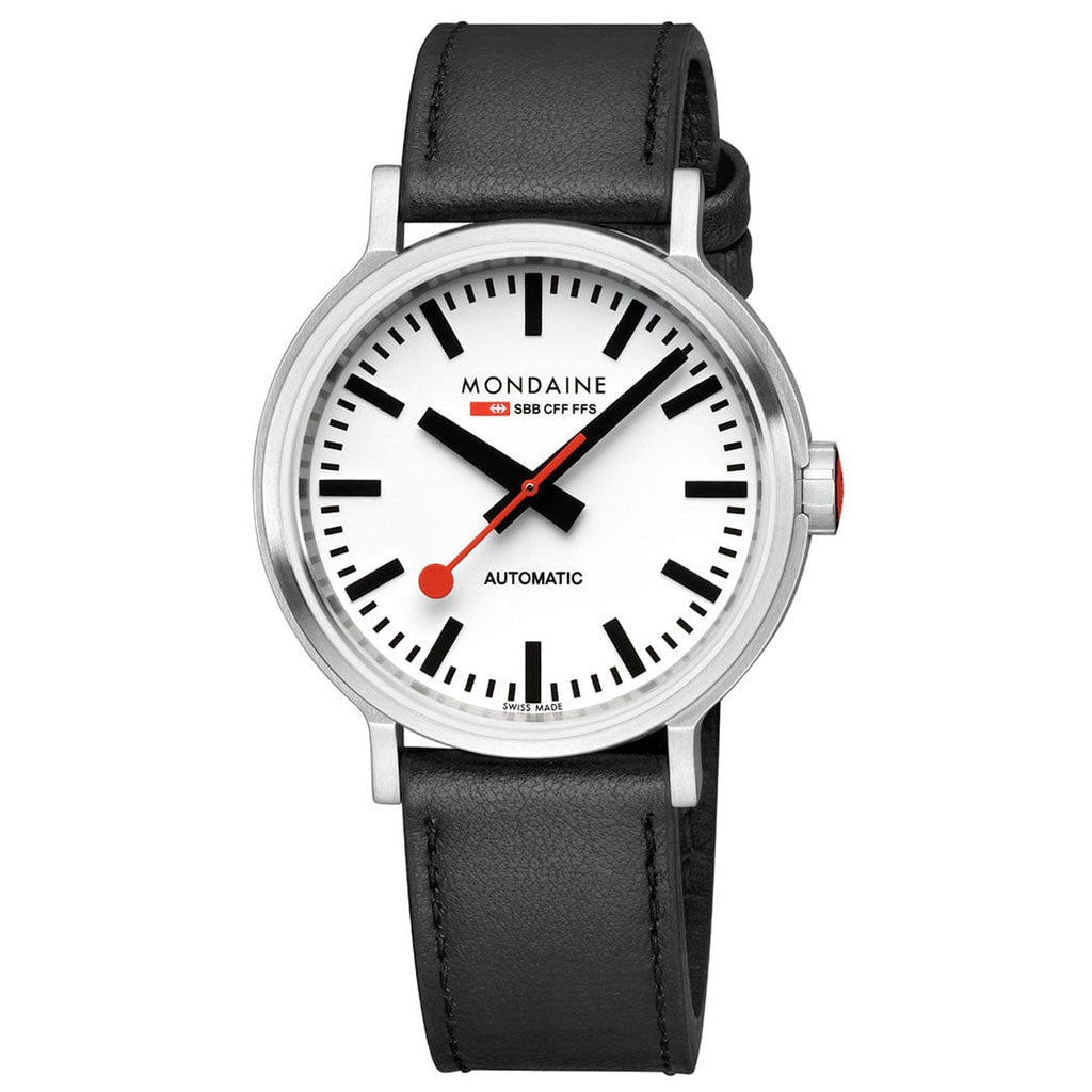 Original Automatik, Schwarzes Veganes Traubenleder, 41 mm 