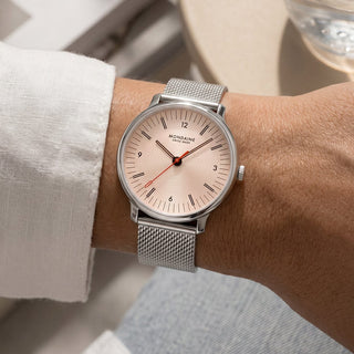 Doppio, Stainless Steel, 33 mm	, Mood image with wrist watch worn