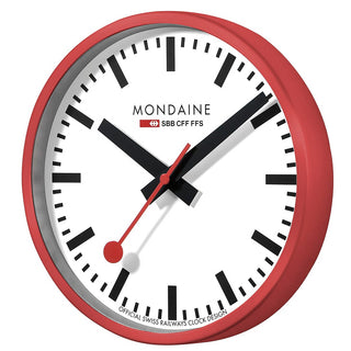Wanduhr rot, 25cm, A990.CLOCK.11SBC,4