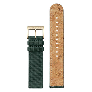 Classic, 40 mm, Waldgrüne goldene Uhr, A660.30360.60SBS, Grün Textil aus recyklierte PET Flaschen mit Korkfütterung
