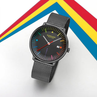Doppio, Edelstahl, 41 mm	, Frontansicht