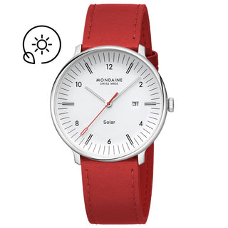 Doppio Solar, Rotes Veganes Apfelleder, 41 mm