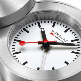 Silberfarbene Reisewecker, 5 cm	, Ziffernblatt