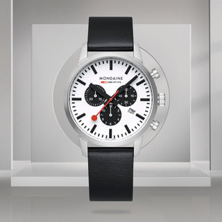 Mondaine Mini Uhr matt-grau 12,5 cm - De Blaker exclusief