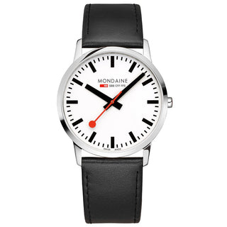 Simply Elegant, 41 mm, black leather watch, A638.30350.11SBO