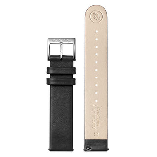 evo2, 35 mm, Schwarzes Veganes Trauben Leder Uhr, MSE.35110.LBV, Vorder- und Rückansicht des Armbands