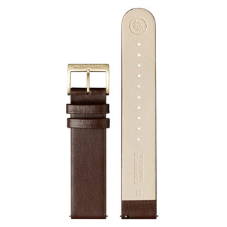 Braunes Veganes Trauben Leder Armband, 20 mm