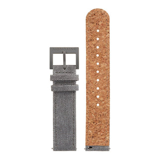 Textil Armband mit Korkfütterung, 20mm