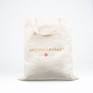 Textil-Tragetasche mit goldenem Mondaine-Logo, JAC.D093