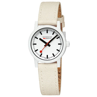 essence white, 32mm, nachhaltige Uhr für Damen, MS1.32111.LT, Frontansicht