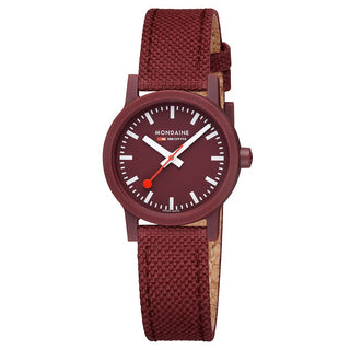 essence, 32mm, Kirsch-Rote nachhaltige Uhr, MS1.32130.LC, Frontansicht