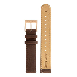 evo2, 30mm, Rose Gold Toned and Brown Uhr, MSE.30180.LG, Ansicht der Vorder- und Hinterseite des Armbands aus Leder