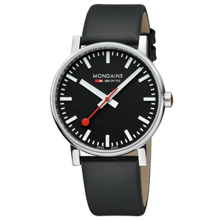 evo2, 43 mm, Schwarzes Leder Uhr, MSE.43120.LB, Frontansicht